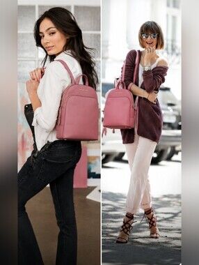 Michael Kors Emmy Backpack in Dark Pink New Condition